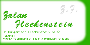 zalan fleckenstein business card